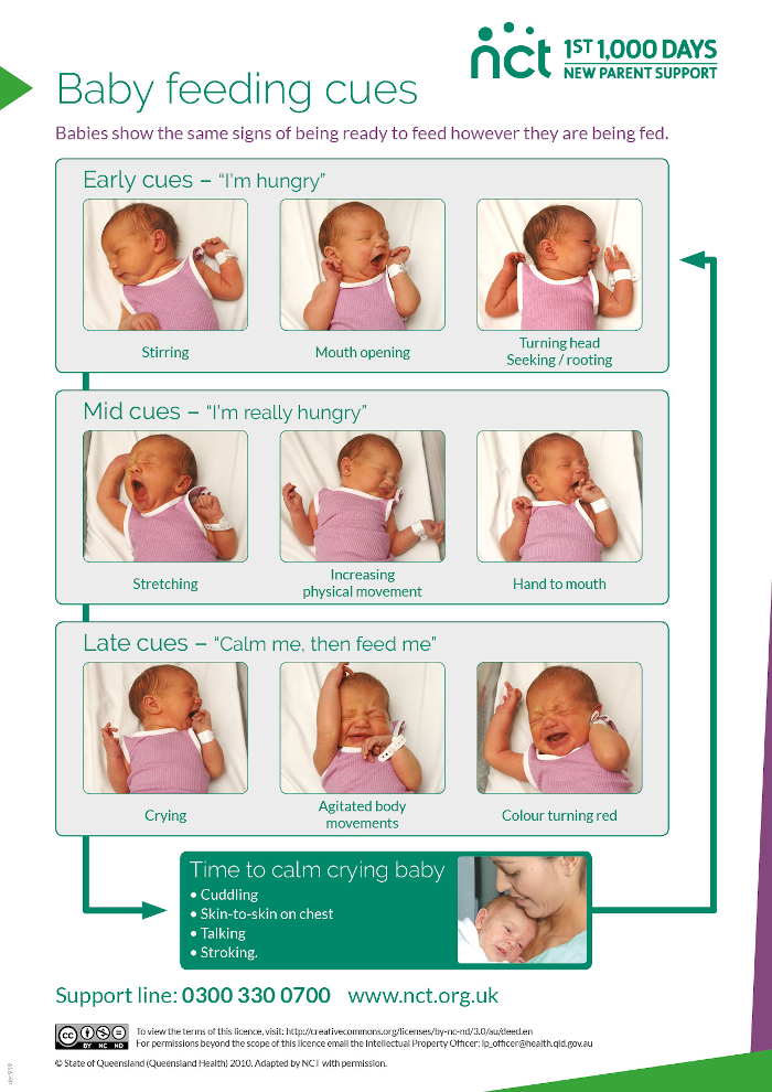 Breastfeeding cues in pictures