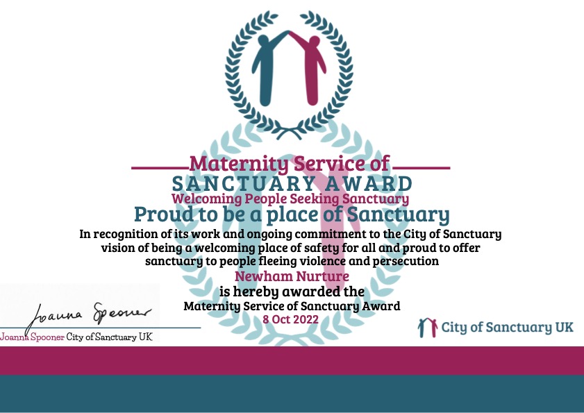 Maternity Stream Award Certificate