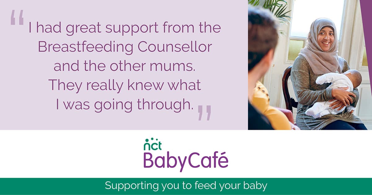 Quote about Baby Cafe - "I had great support from the Breastfeeding Counsellor and the other mums. They really knew what I was going through."