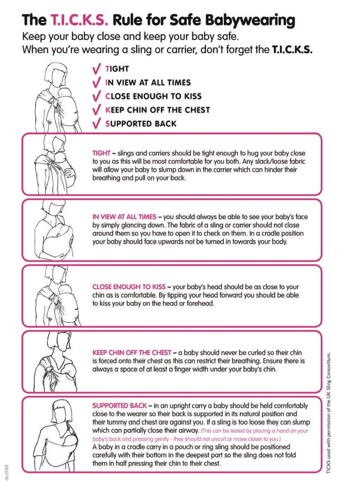 newborn sling position