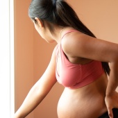 Pregnant person in early labour