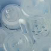 Bottles in steriliser