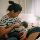 Mother breastfeeding her baby