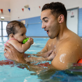 Taking a baby swimming