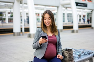 Pregnant woman travelling