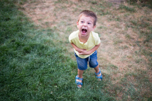boy having a tantrum