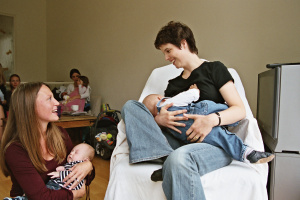 two mums breastfeeding