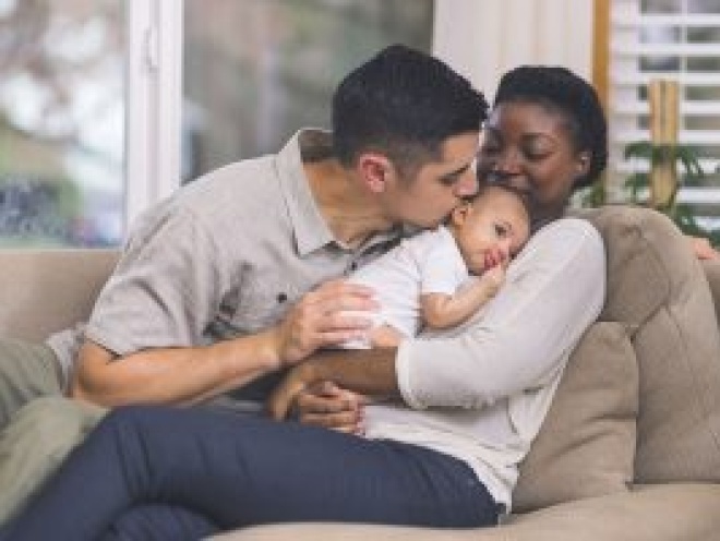 couple with young baby