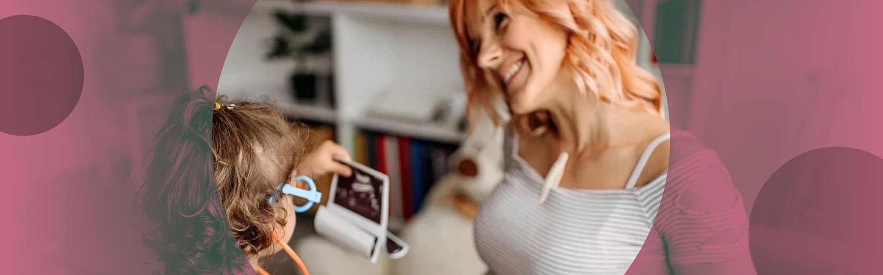 Pregnant mum and toddler