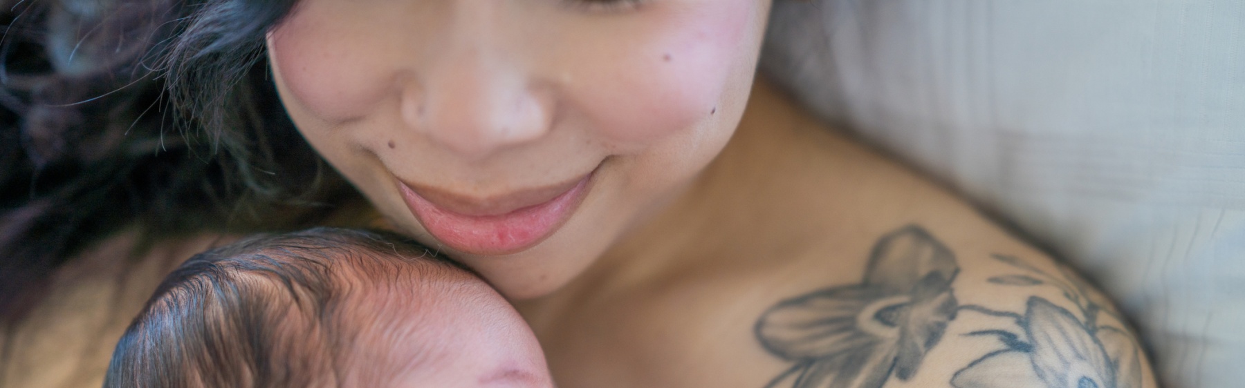 Parent and baby at a home birth