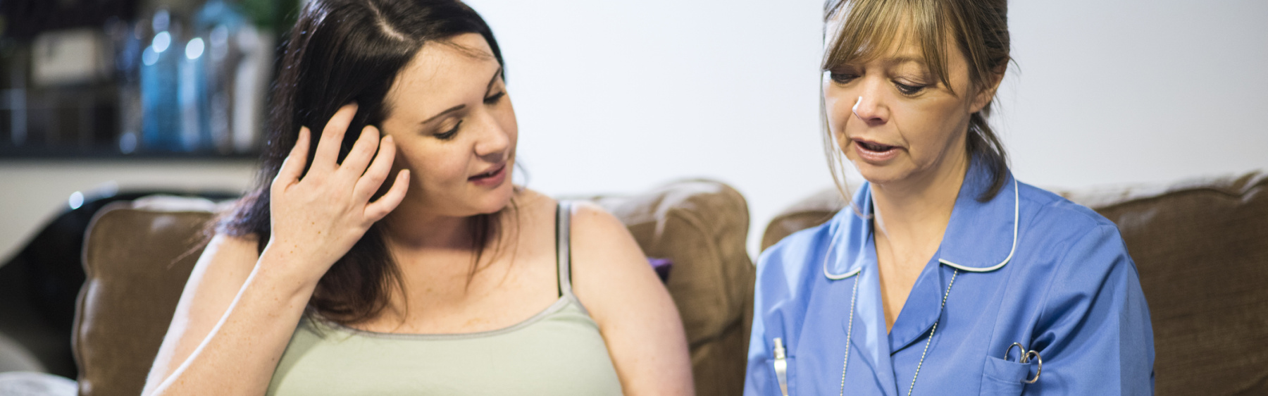 Midwife and pregnant woman or person