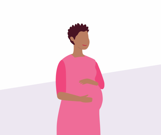 Illustration of a pregnant person