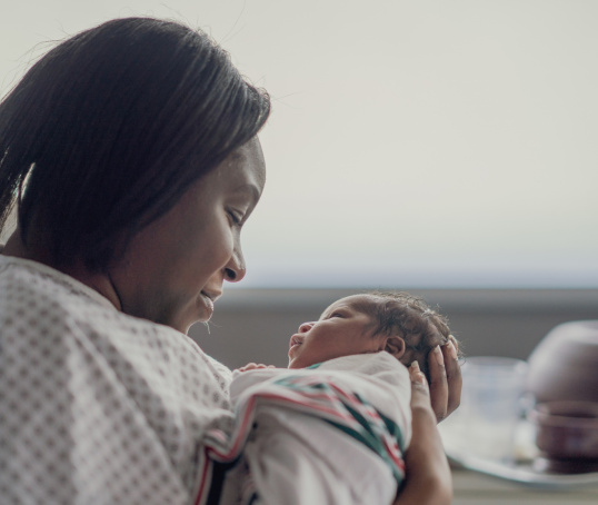 Mother or birthing parent after caesarean