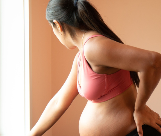 Heavily pregnant woman or person