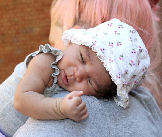 Baby in sunhat