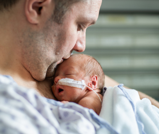 Parent and premature baby