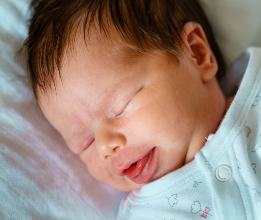 Baby with tongue tie
