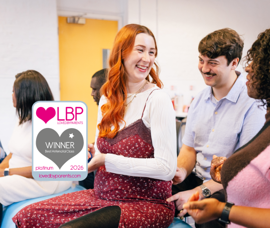 Parents at an antenatal course