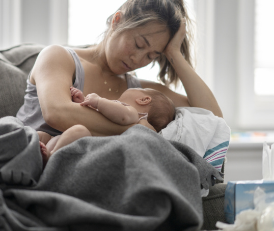 Feeling unwell with a baby