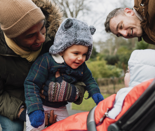 Dads or co-parents with babies