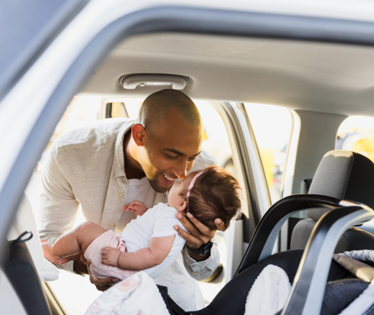 Baby in car seat
