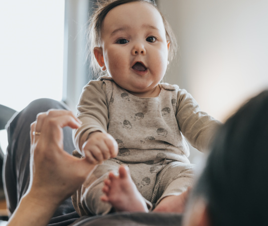 Baby on parent's lap
