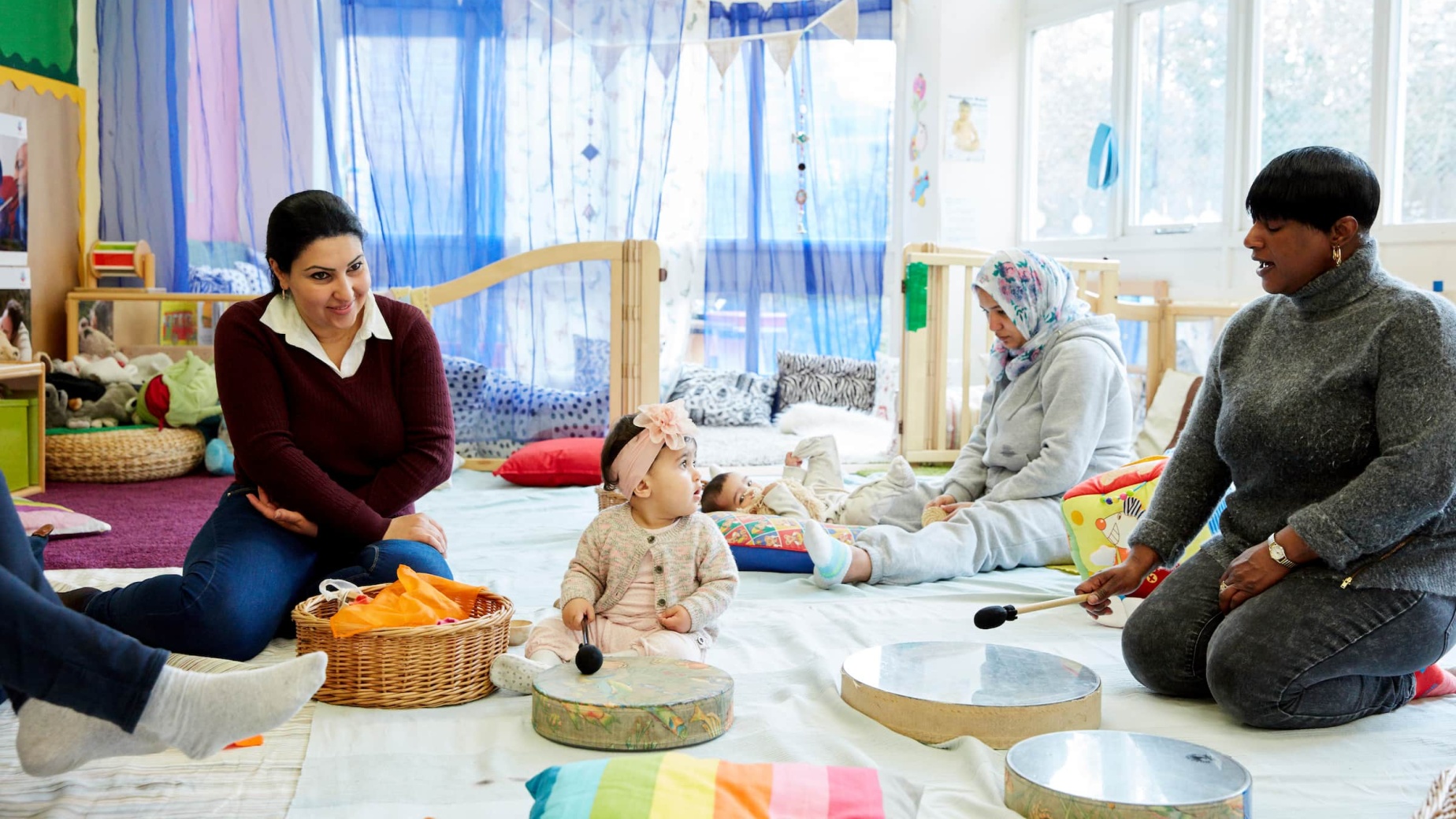 Indoor parent support group