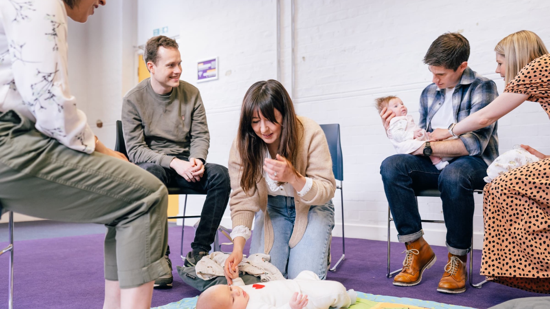 Parents on a NCT New Baby course