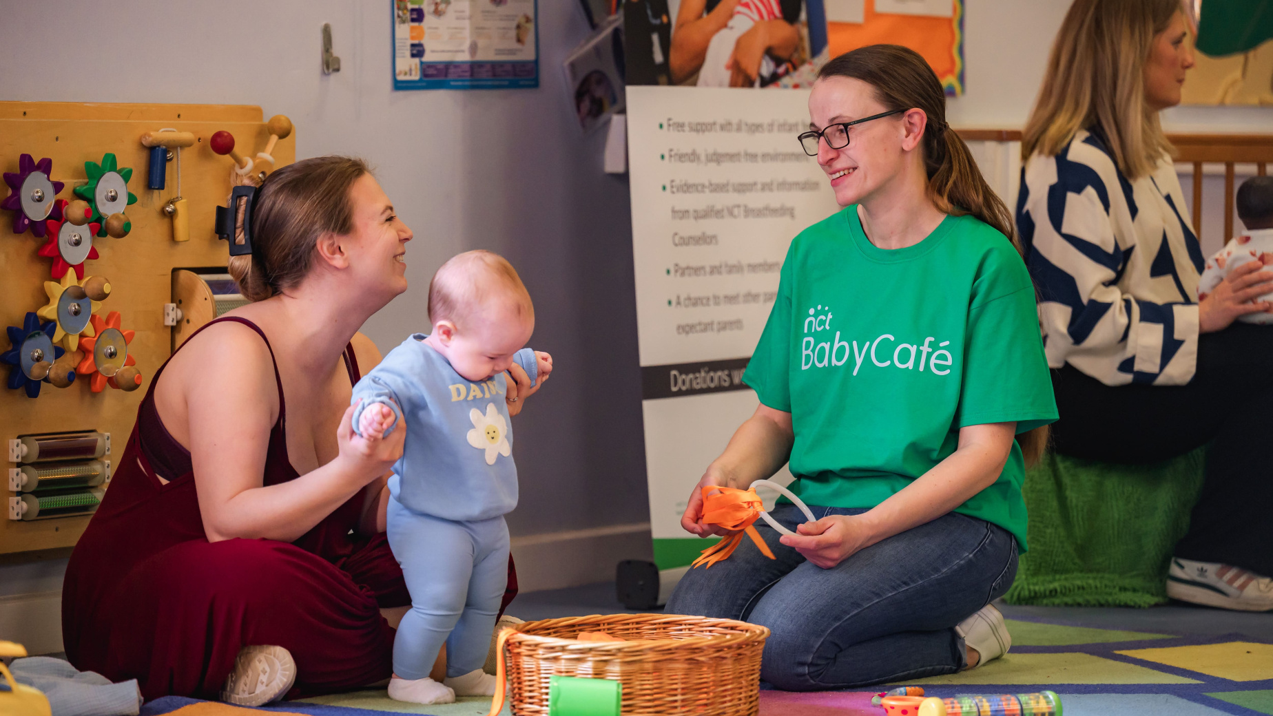 Mum and baby at a Baby Cafe