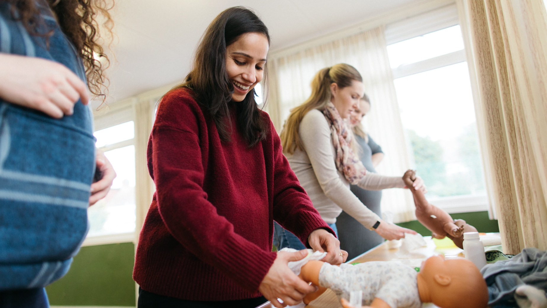 Nappy changing at an NCT Antenatal class