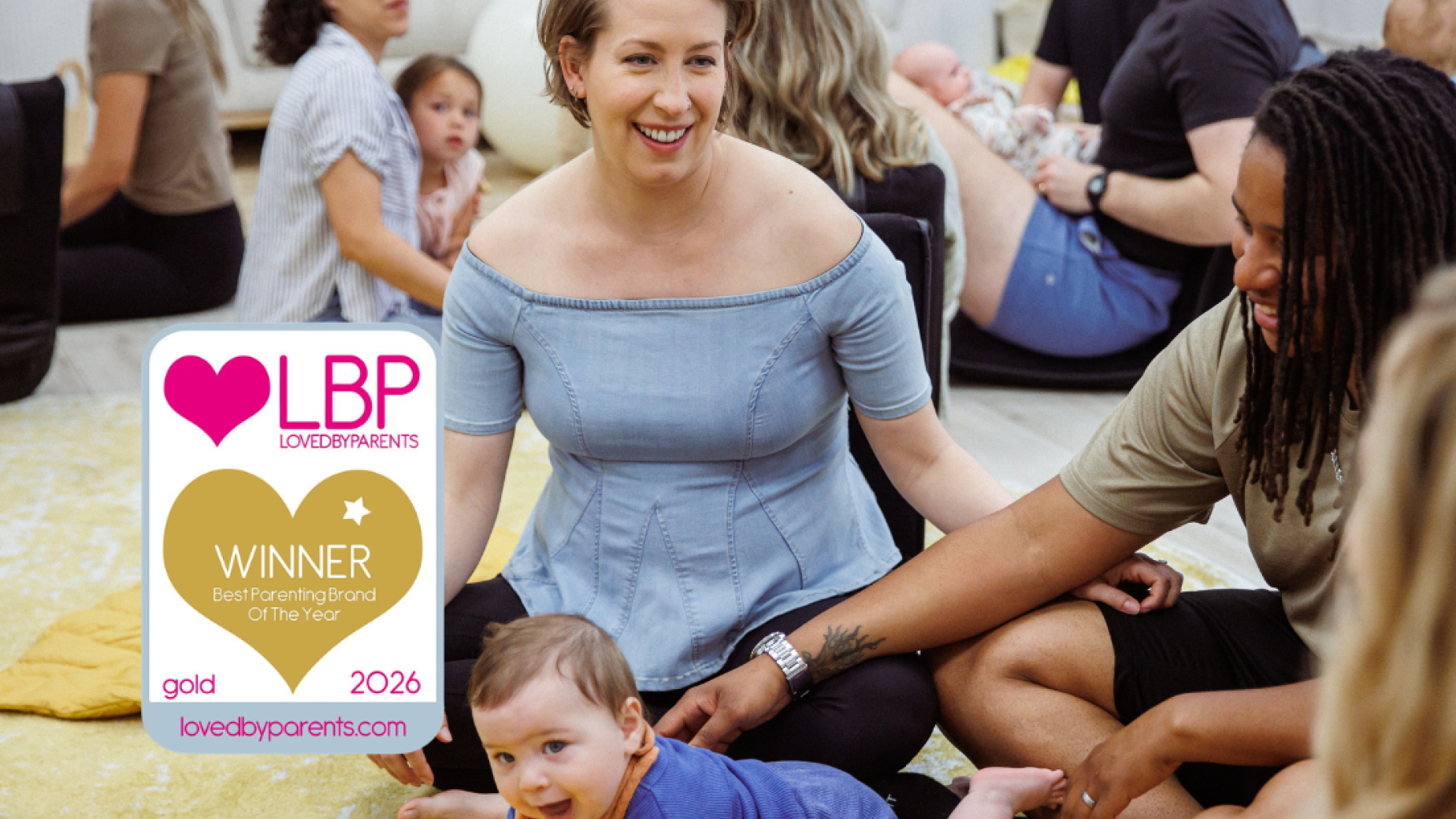 Parents and babies at a group session LBP