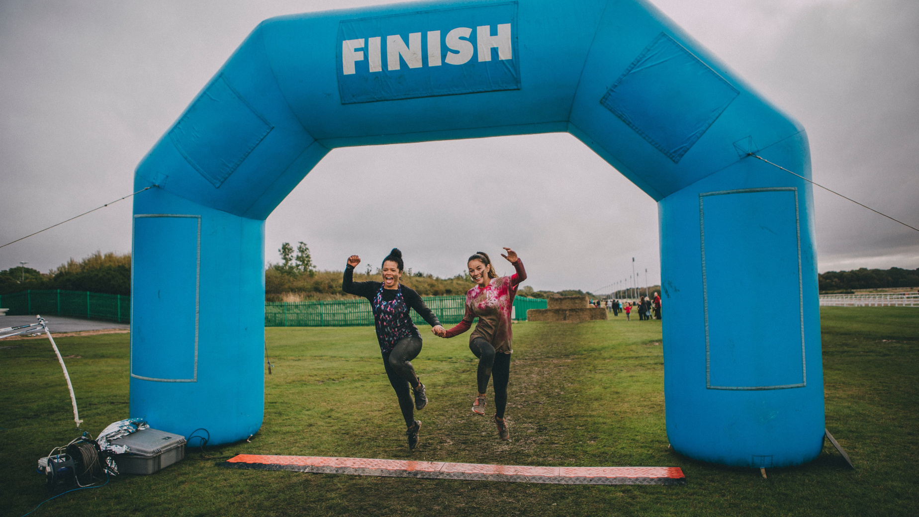 Runners at the finish line