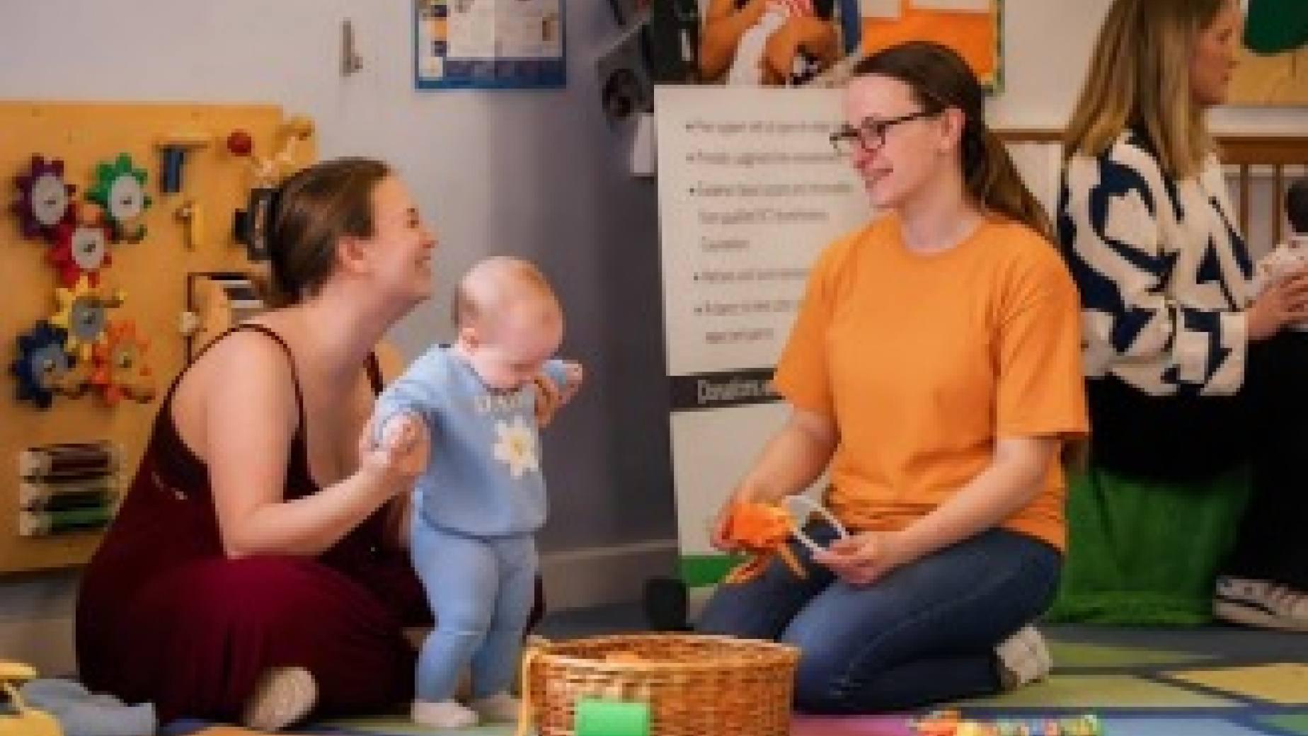 Baby Cafe with counsellor, mum and baby