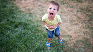 boy having a tantrum
