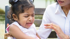 little girl crying