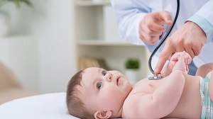 Baby with doctor