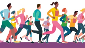 Inforgraphic of people running