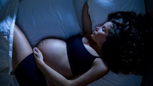 Pregnant parent asleep