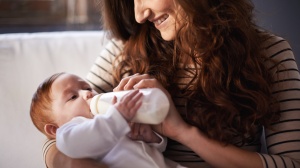 Baby bottle-feeding