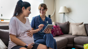 Looking at maternity notes