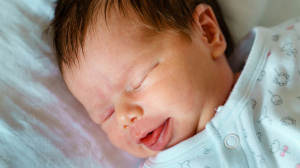 Baby with tongue-tie