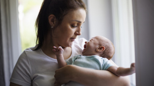 Mother or birthing person and baby