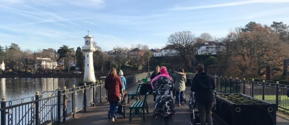 Prams by the Roath Lighthouse