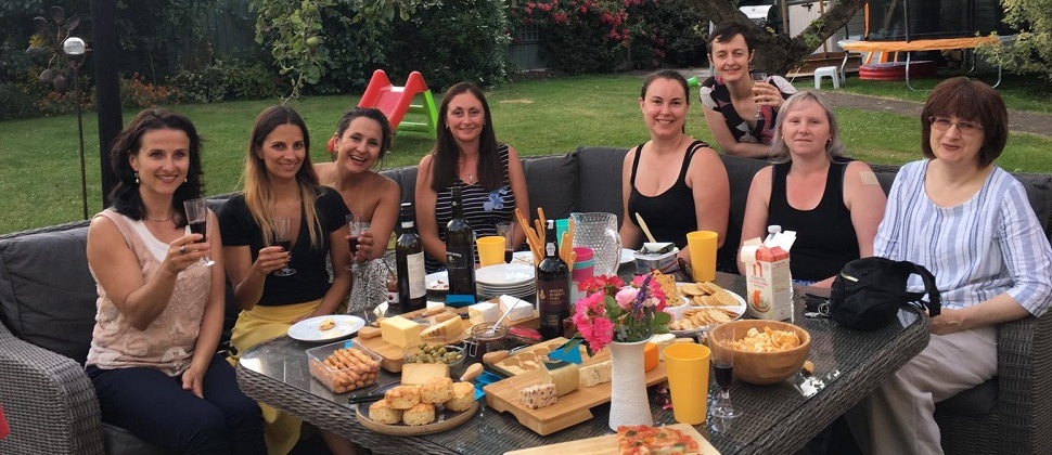 Volunteers enjoying a social event