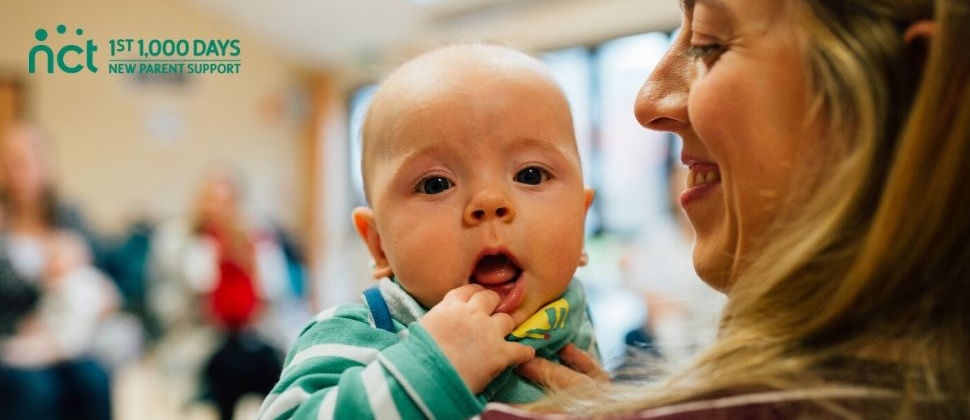 Close up of mother and baby