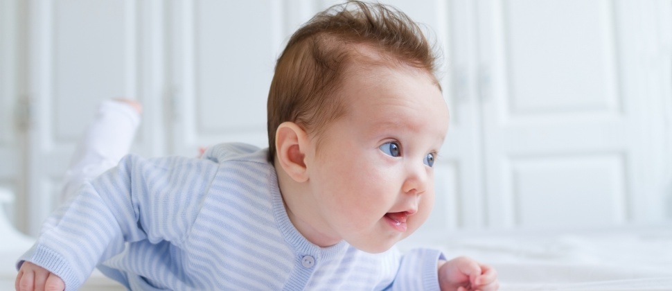 Baby doing tummy time