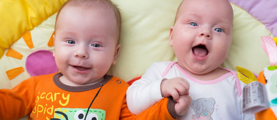Picture of two babies smiling