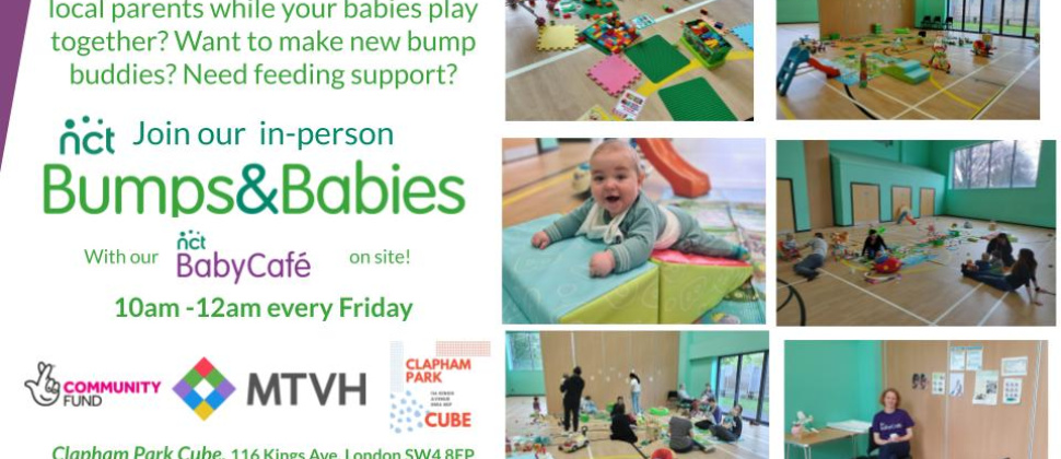 bumps and babies group montage of group events and parents with babies
