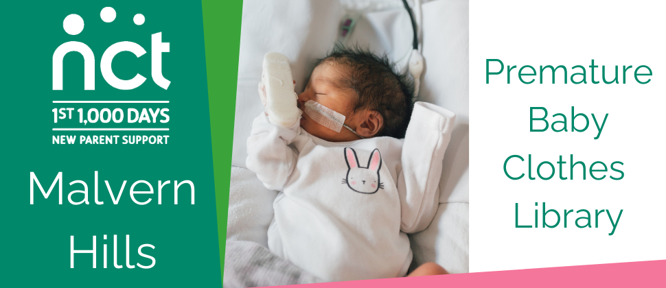 Premature Baby Clothes Library. Baby in a vest with a rabbit. 