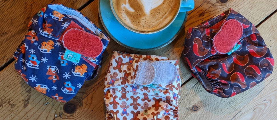 picture of three reusable nappies